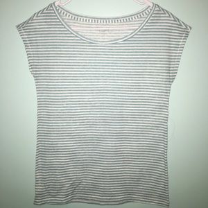 cute blue and white ann taylor t-shirt / tank top
